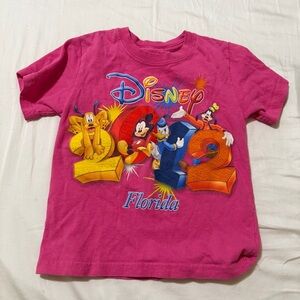 Disney World 2012 Puff Print Pink Kids T-Shirt